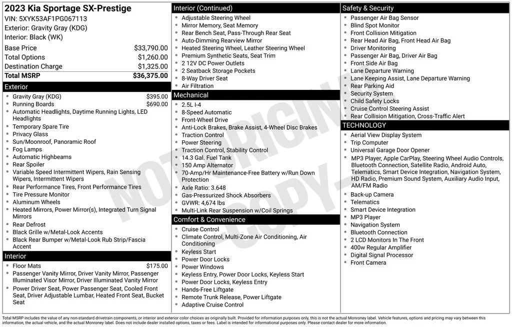 Used 2023 Gray Kia SX-Prestige image 5