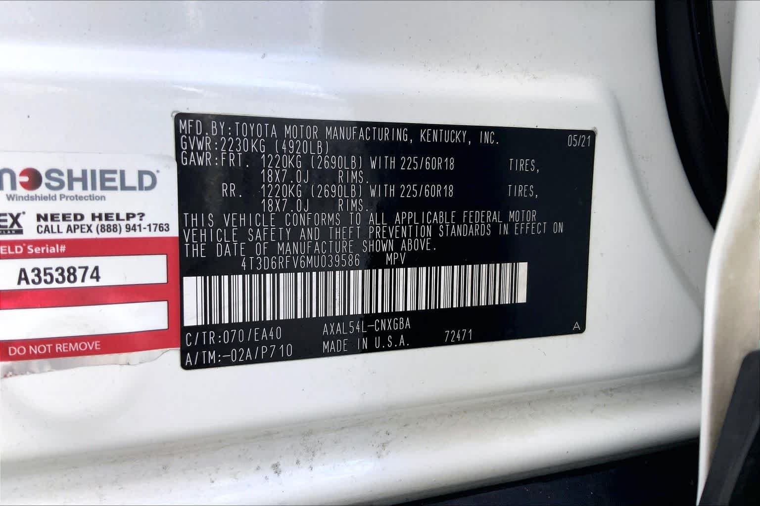 Used 2021 Blizzard Pearl Toyota Hybrid Limited image 36