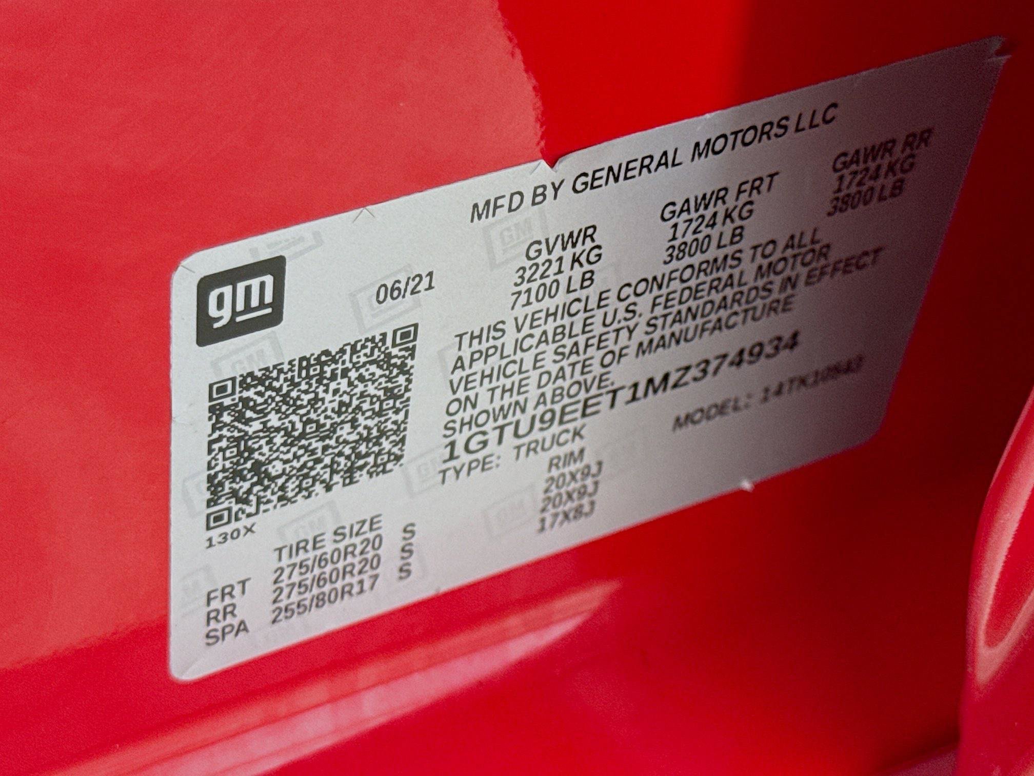 Used 2021 Cardinal Red GMC AT4 image 34