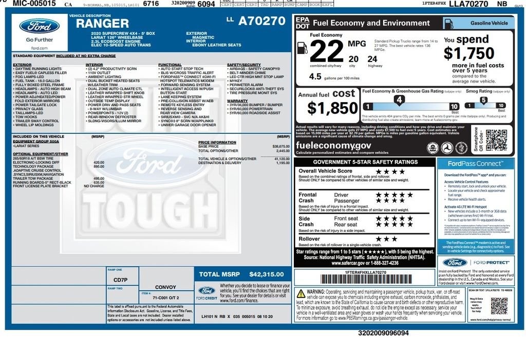Used 2020 Magnetic Ford Lariat image 3