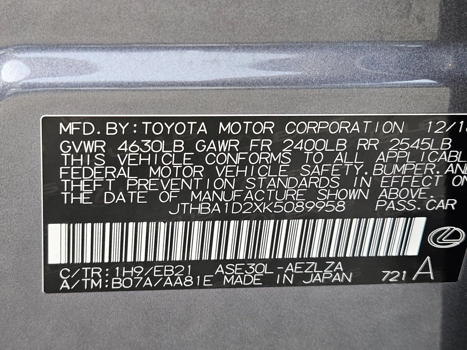 Used 2019 Nebula Gray Pearl Lexus IS 300 image 23