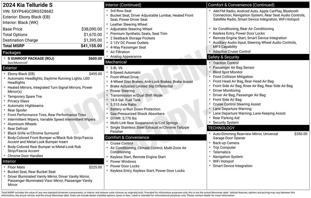Used 2024 Black Kia S image 8