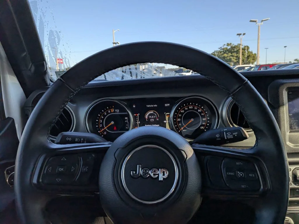 Certified Used 2021 Bright White Clearcoat Jeep Sport image 19