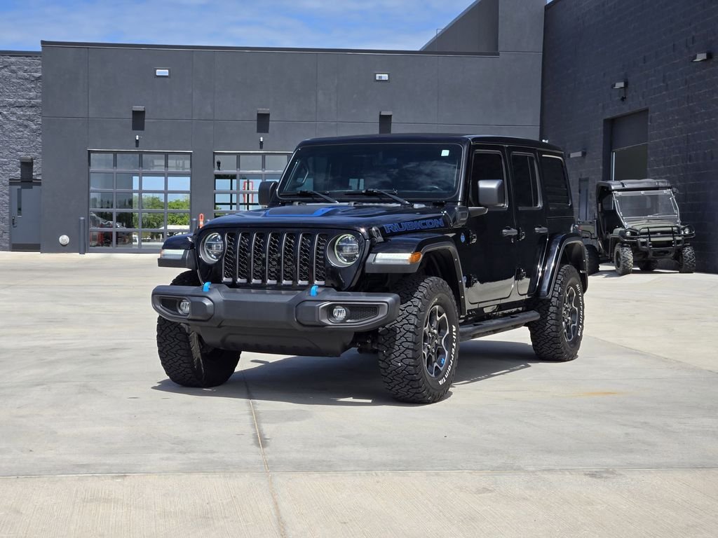 Used 2022 Jeep Wrangler Unlimited Rubicon 4XE with VIN 1C4JJXR61NW103238 for sale in Granbury, TX