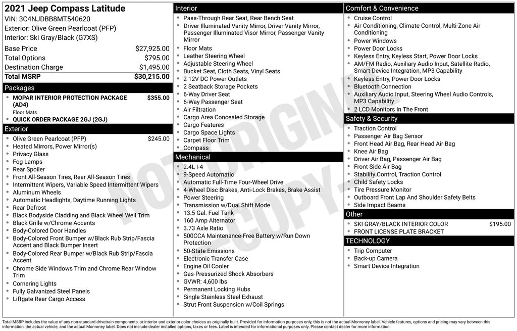 Used 2021 Green Jeep Latitude image 17