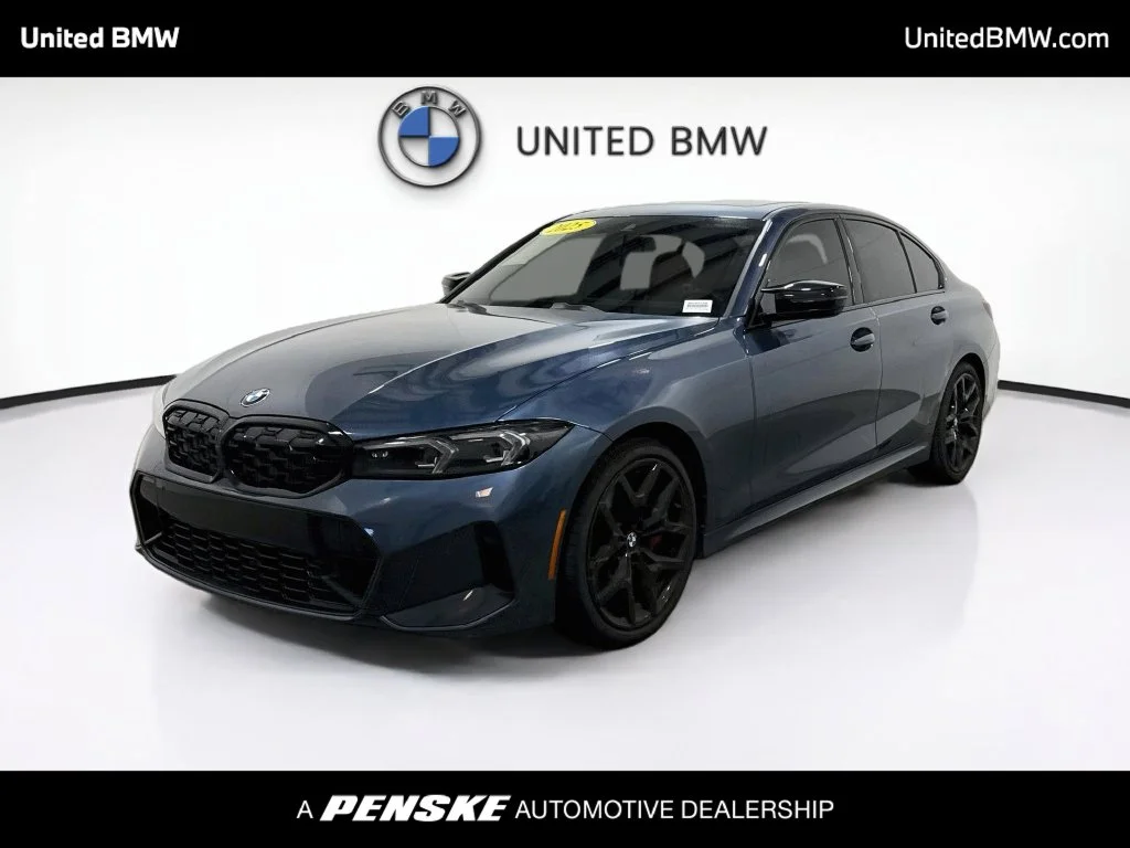 Certified Used 2025 Arctic Race Blue metallic BMW M340i xDrive image 1