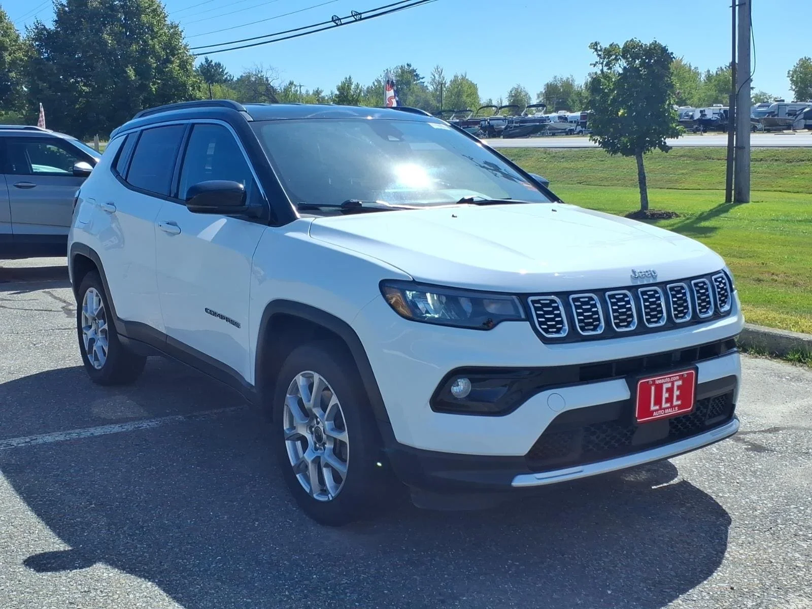 Used 2025 Bright White Clearcoat Jeep Limited image 3