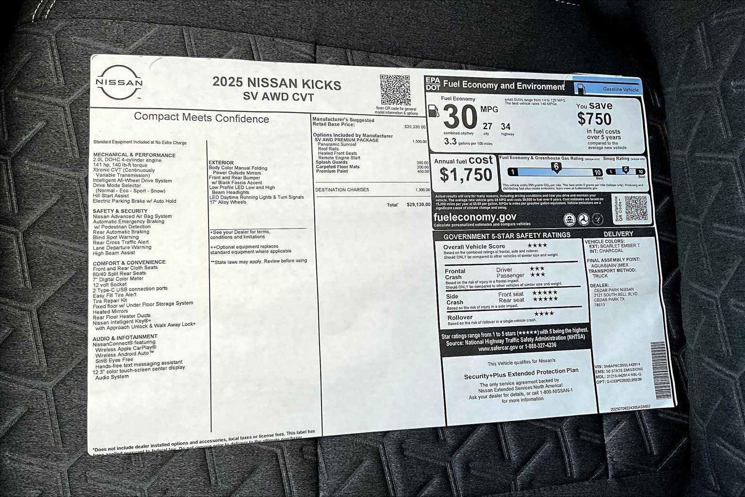 Certified Used 2025 Scarlet Ember Tintcoat Nissan SV image 21