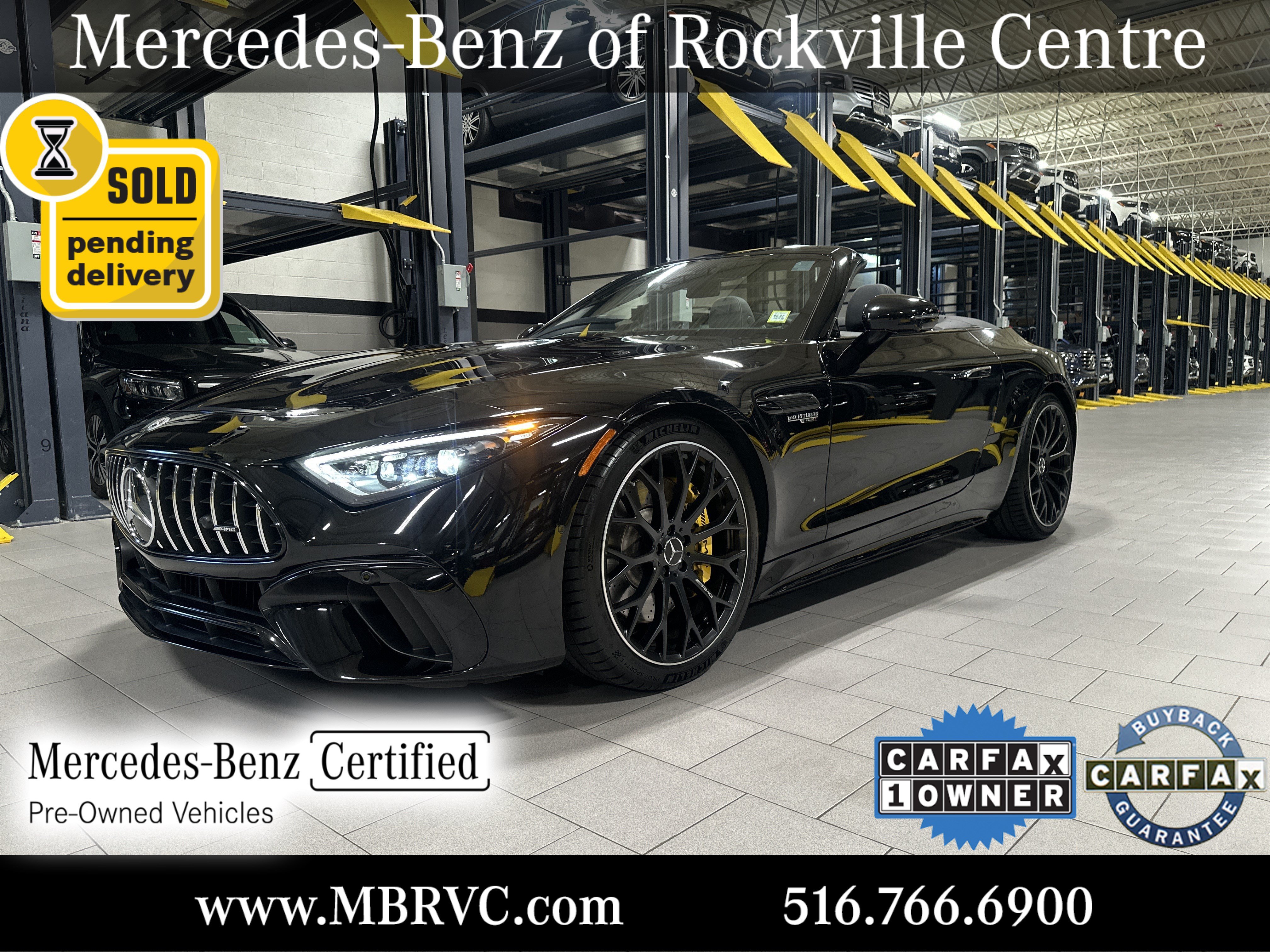 Certified Used 2022 Obsidian Black Metallic Mercedes-Benz AMG® SL 63 image 1