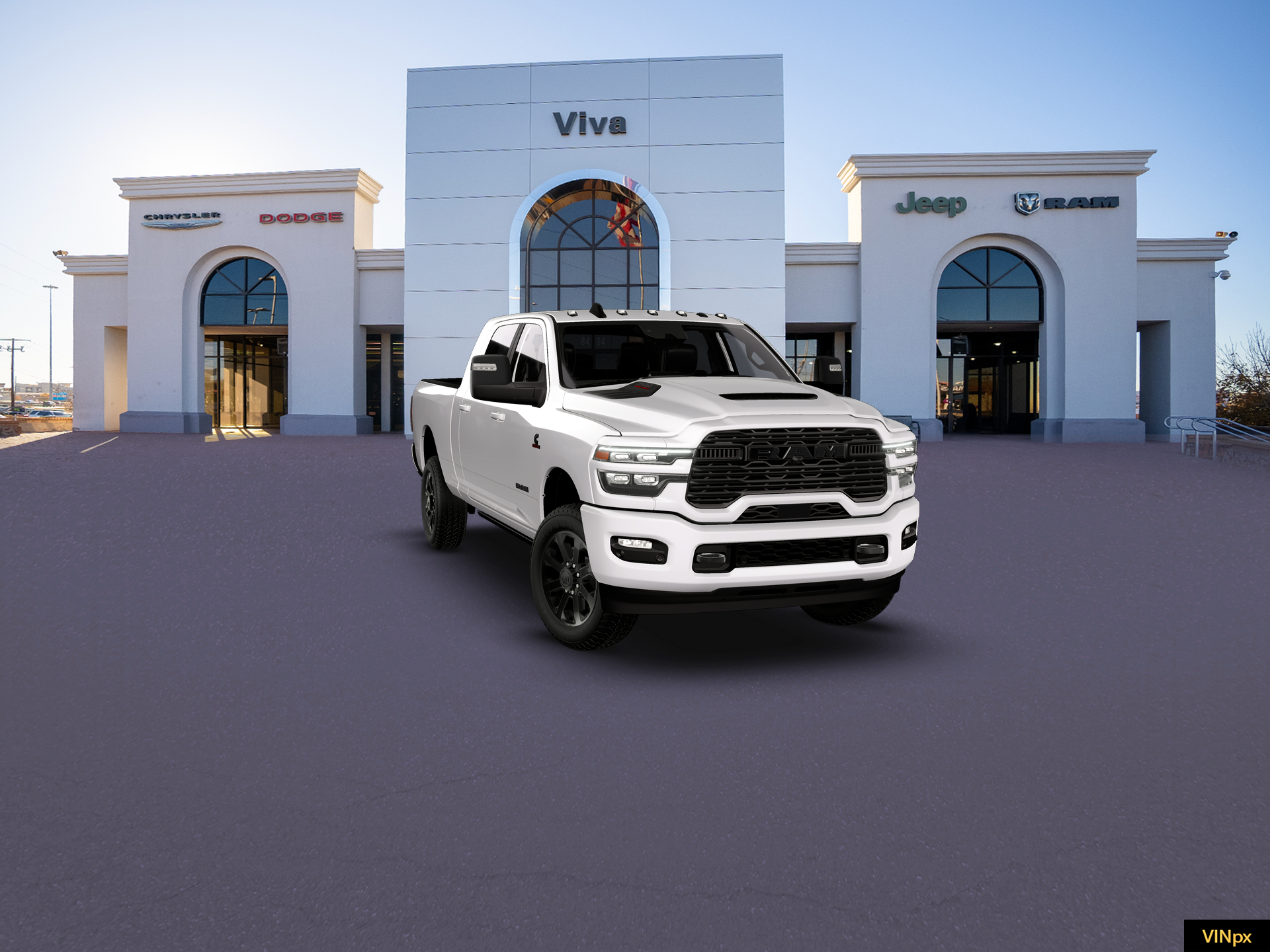 New 2026 Bright White Clear-Coat Exterior Paint RAM Laramie image 24
