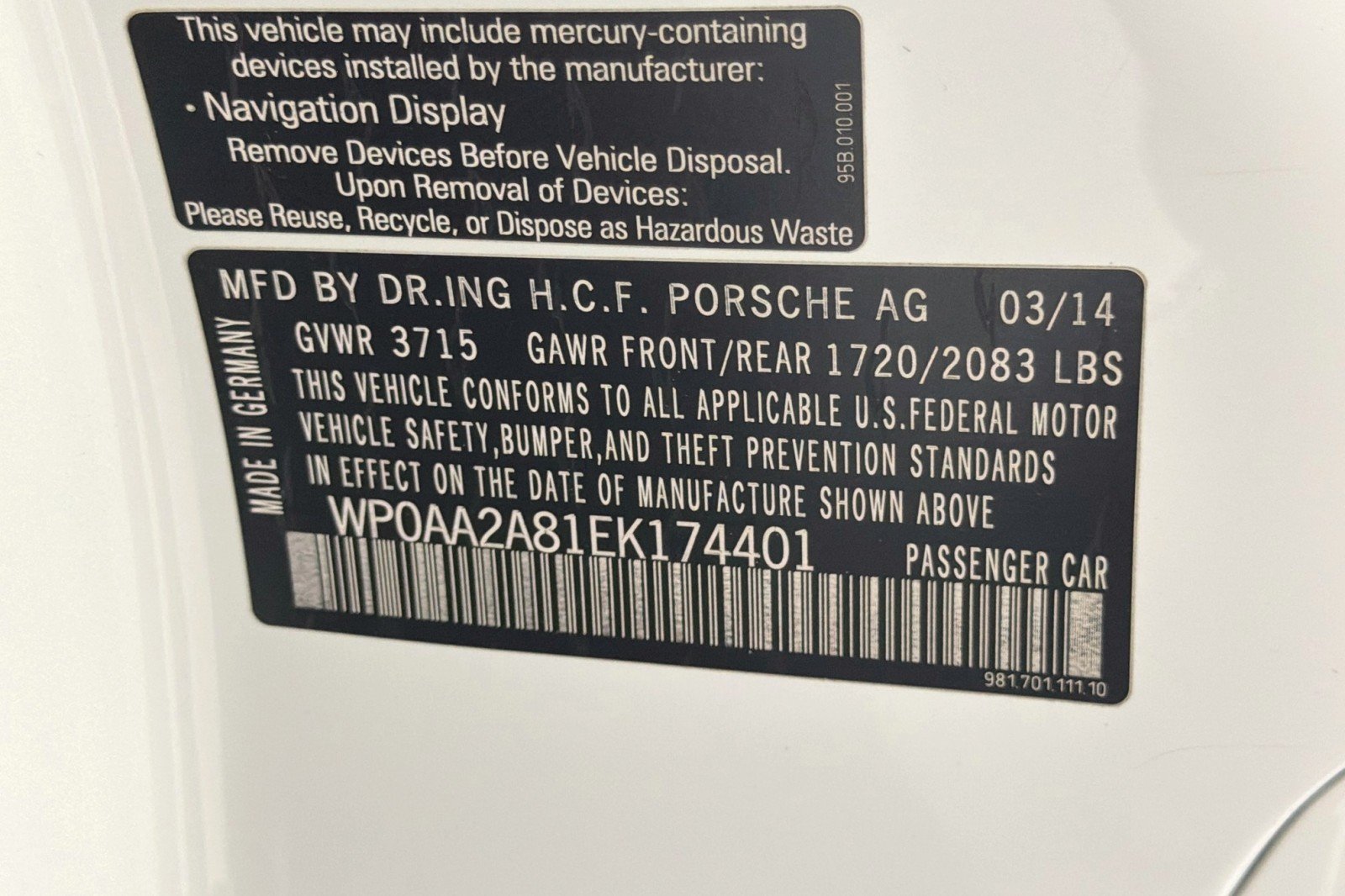 Used 2014 White Porsche  image 23