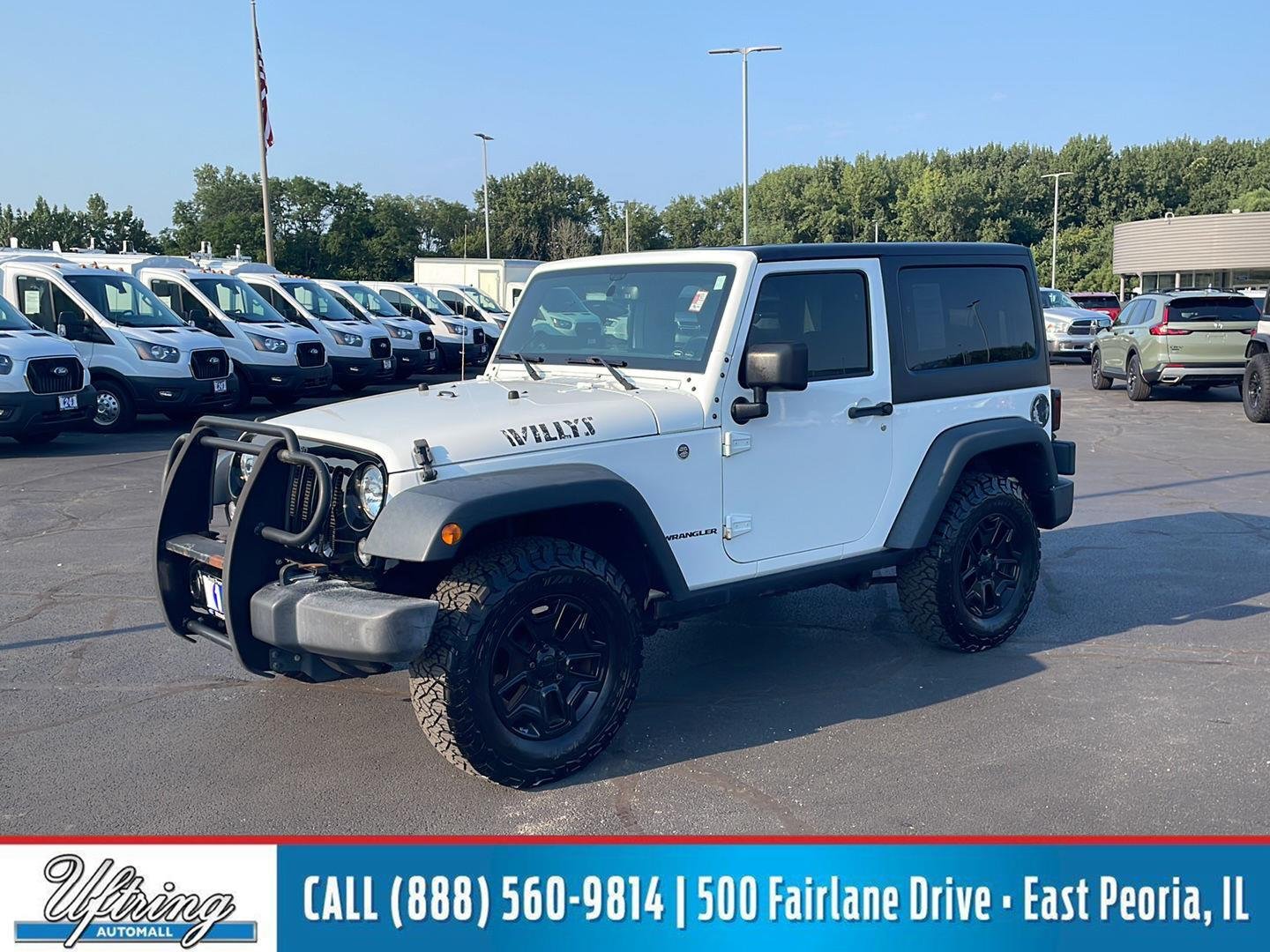 Used 2016 Bright White Clearcoat Jeep Willys Wheeler image 1