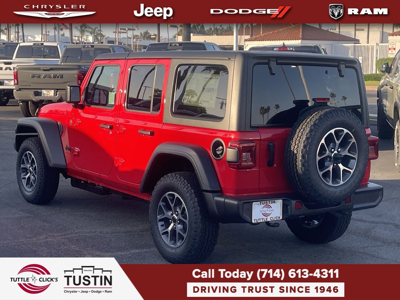 New 2026 Firecracker Red Clear-Coat Exterior Paint Jeep Sport S image 4