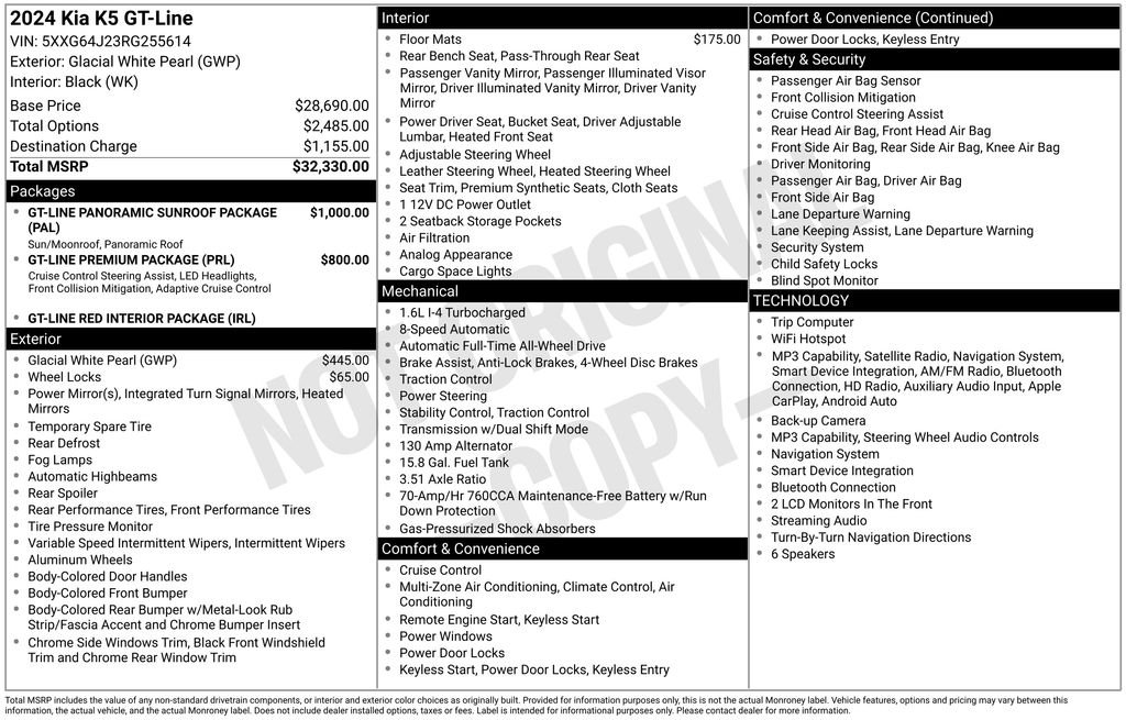 Used 2024 White Kia GT-Line image 5