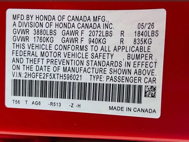 New 2026 Rallye Red Honda Sport image 29
