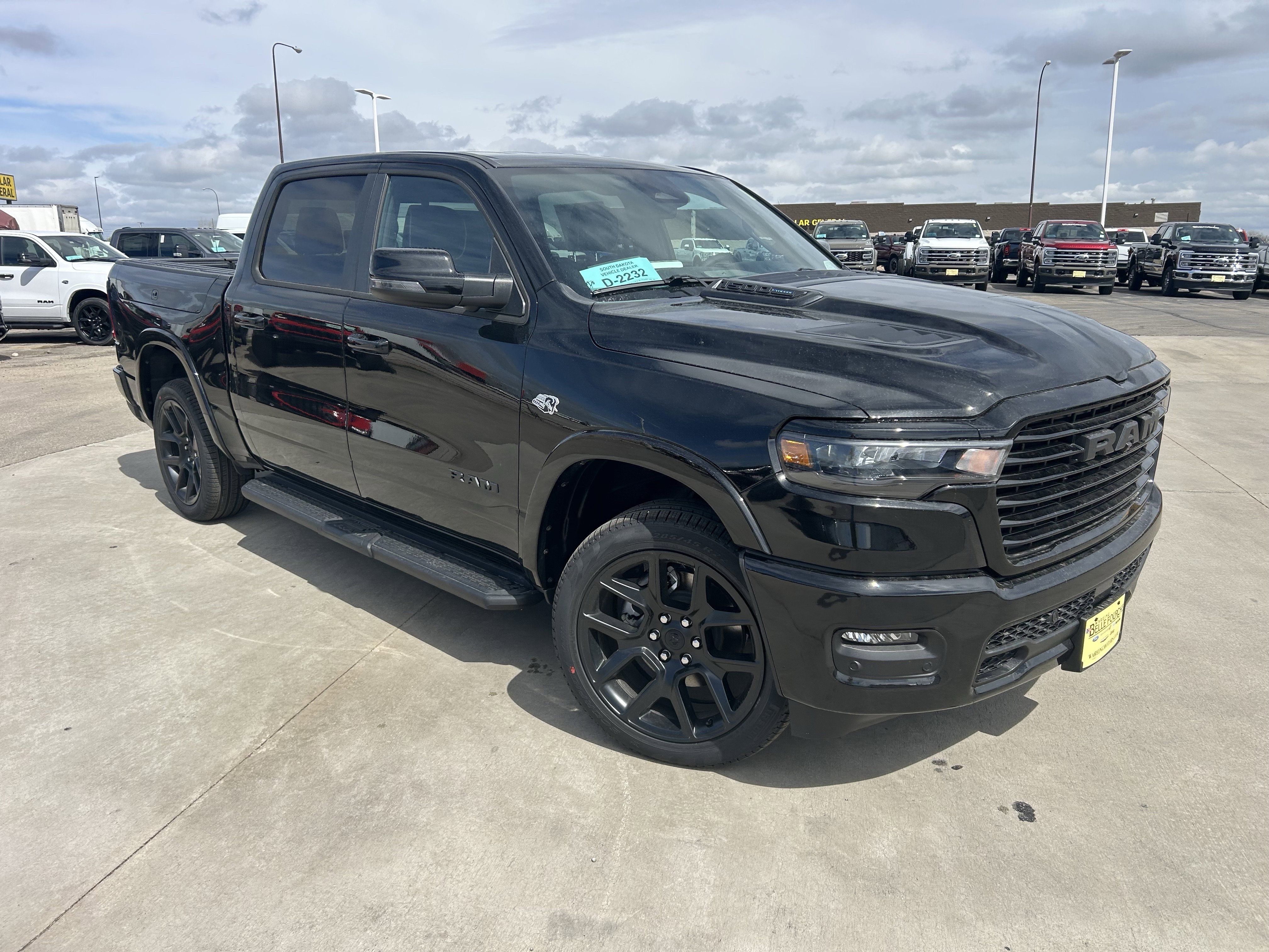 New 2026 Diamond Black Crystal Pearlcoat Ram Laramie image 3
