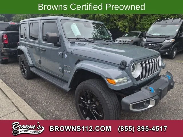 Used 2024 Gray Jeep Sahara 4xe image 1