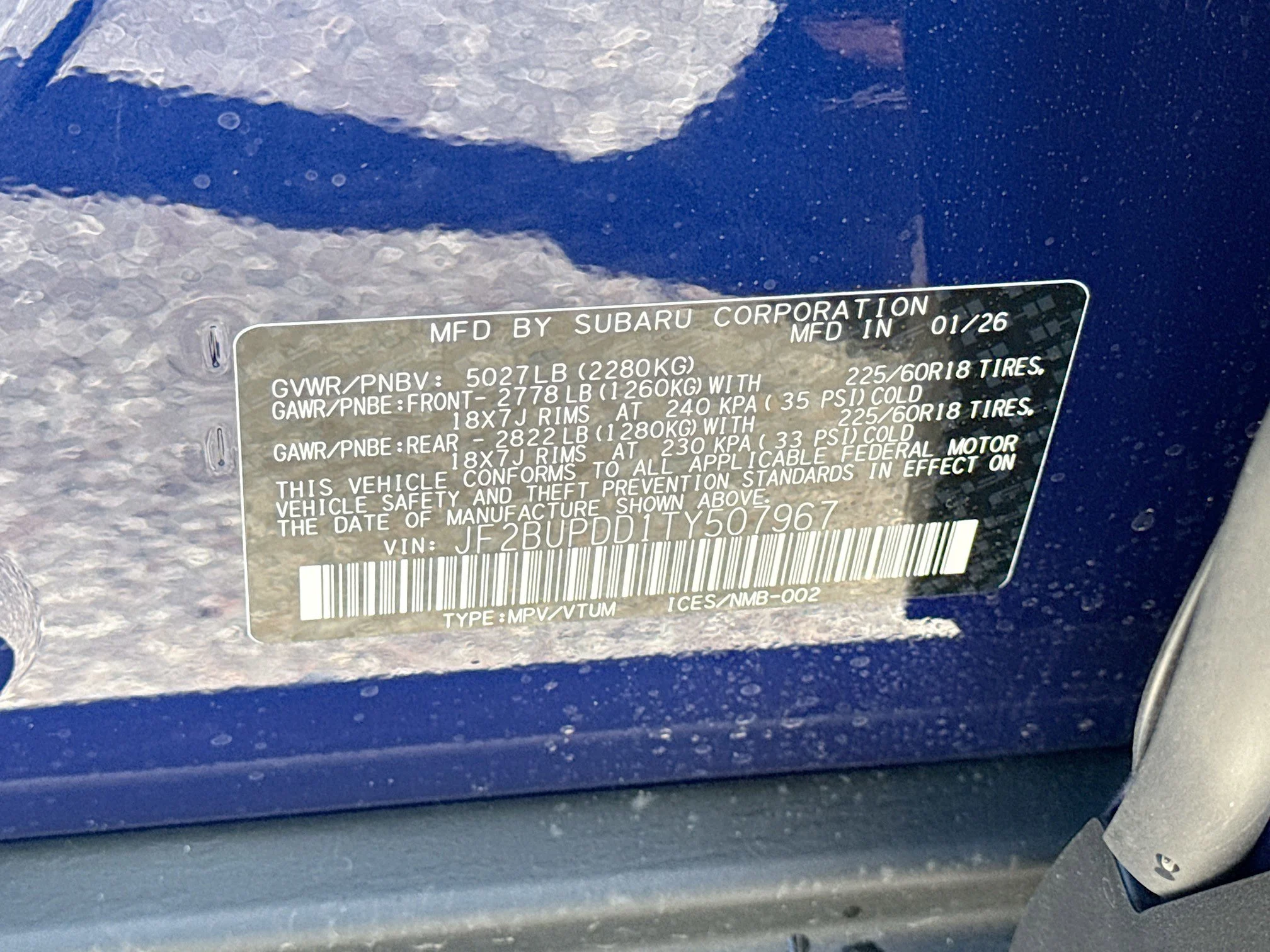 New 2026 Sapphire Blue Pearl Subaru Limited image 42
