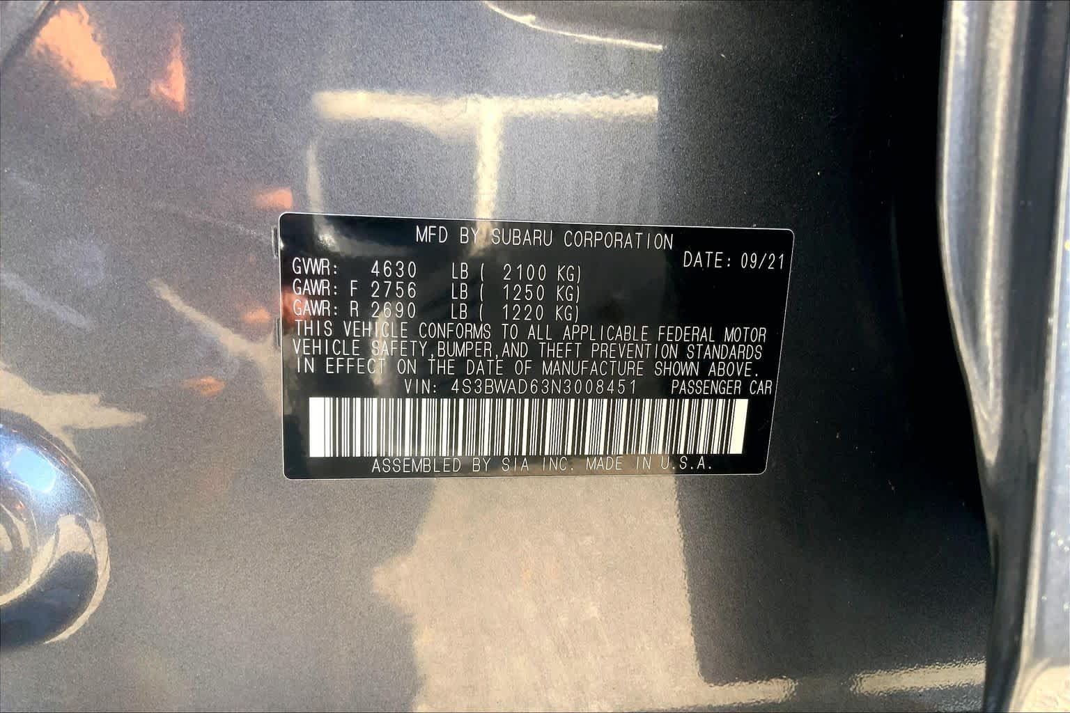 Used 2022 Magnetite Gray Metallic Subaru Premium image 34