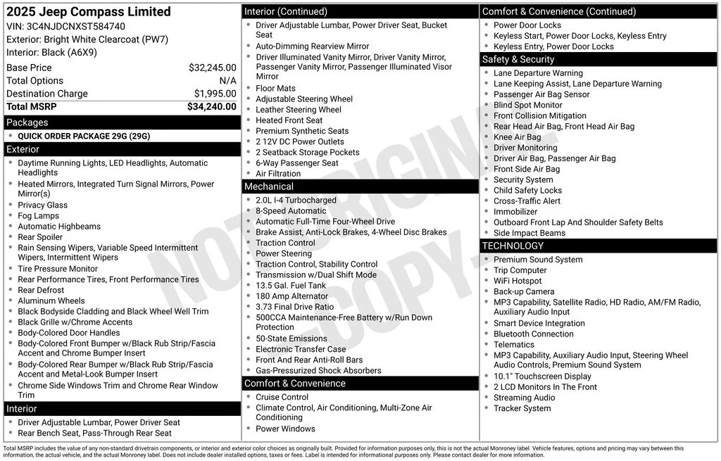 Used 2025 White Jeep Limited image 8