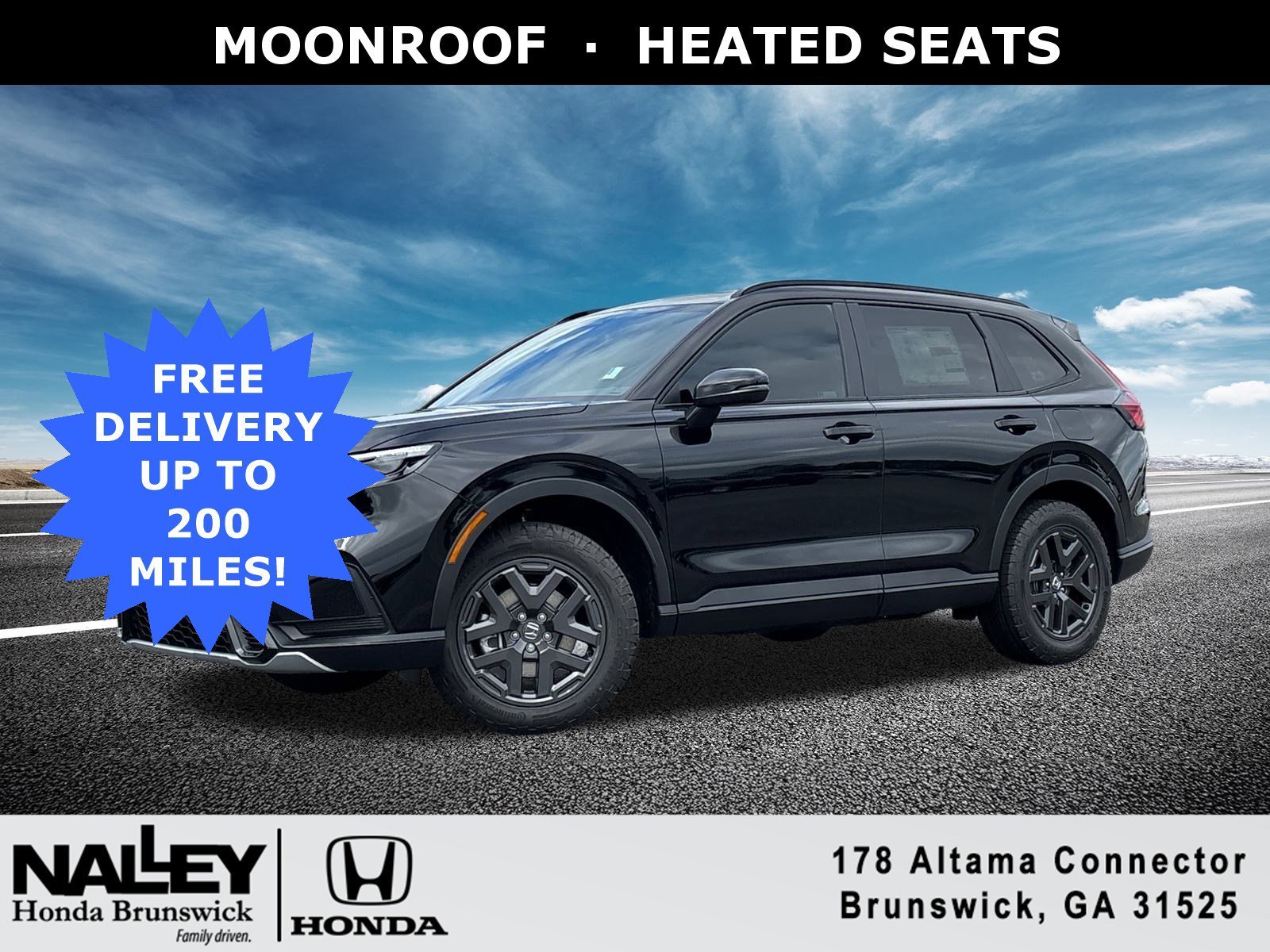New 2026 Crystal Black Pearl Honda AWD TrailSport Hybrid image 1