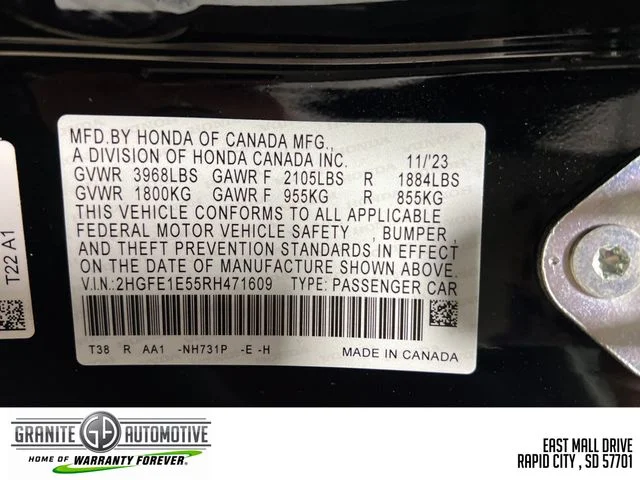 Used 2024 Black Honda Base image 25