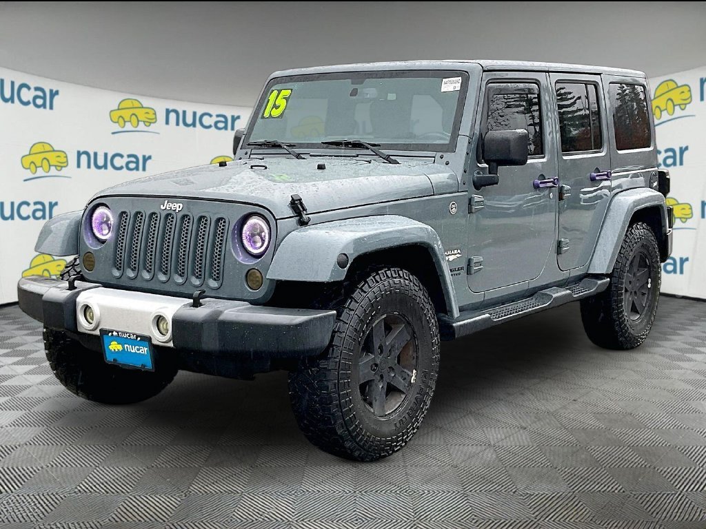 Used 2015 Anvil Clear Coat Jeep Unlimited Sahara image 3