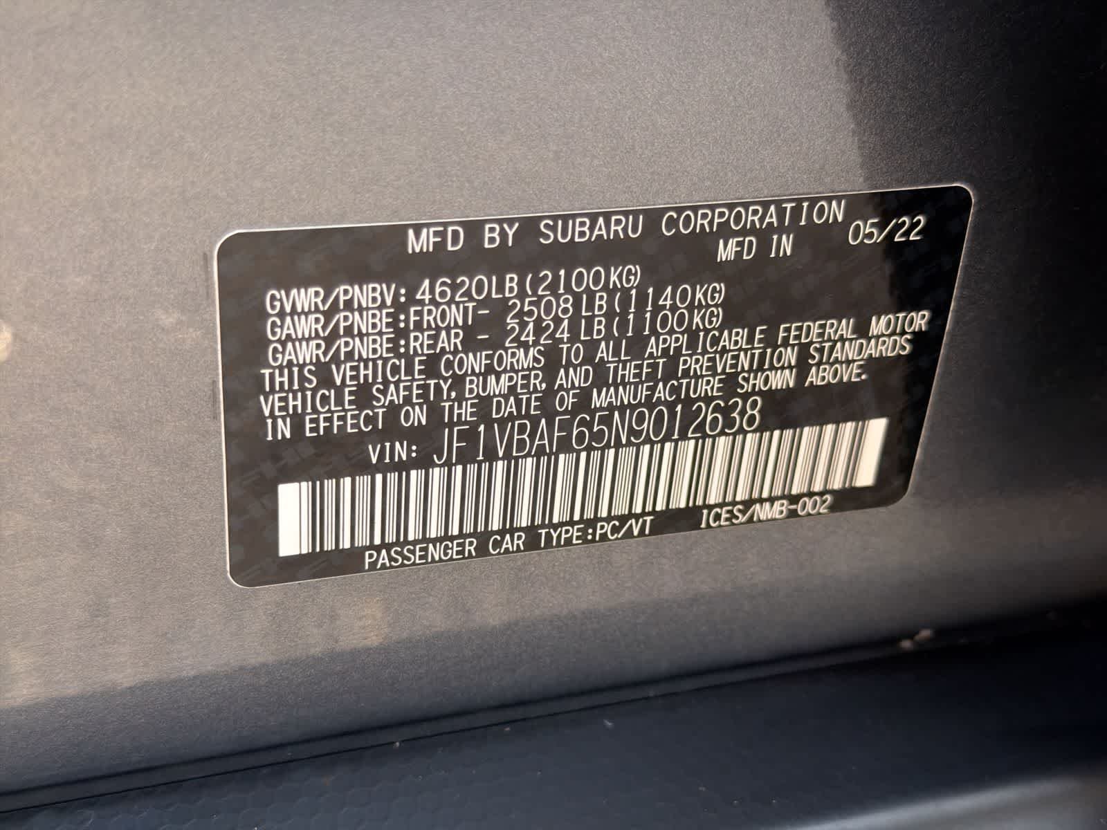 Certified Used 2022 Magnetite Gray Metallic Subaru Premium image 36