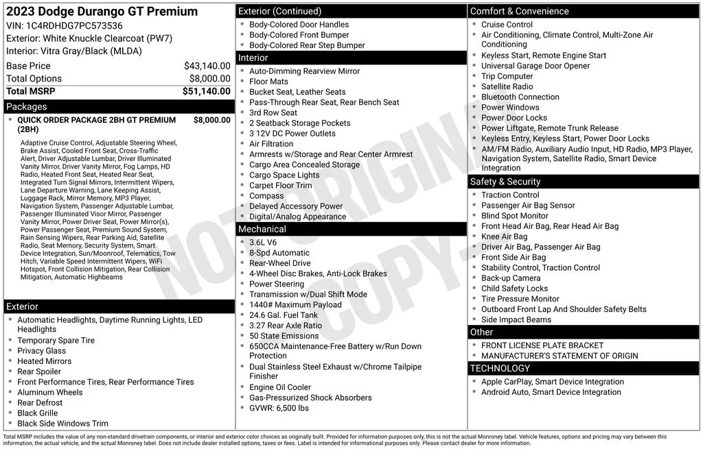 Used 2023 White Dodge GT image 16