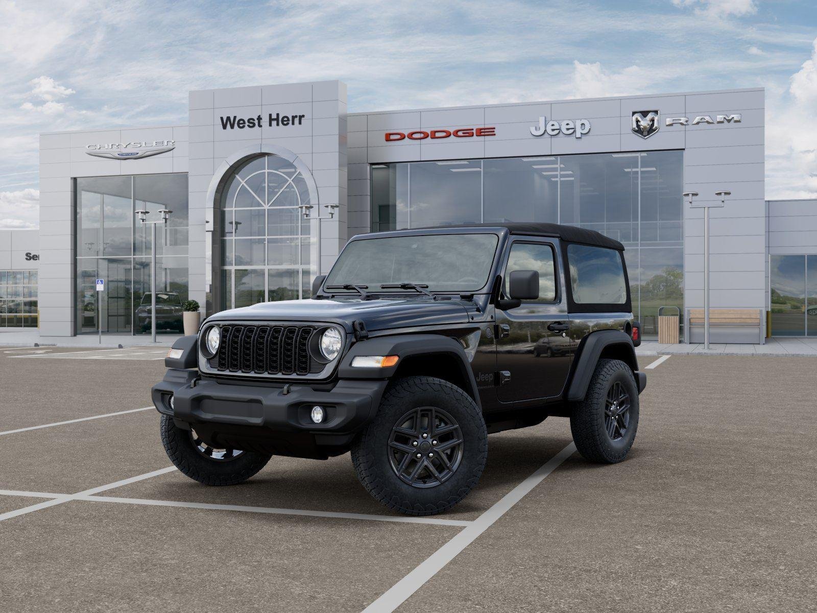 New 2026 Black Clear-Coat Exterior Paint Jeep WRANGLER 2-DOOR SPORT S image 1