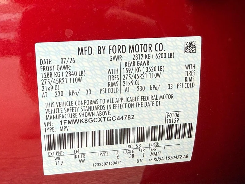New 2026 Rapid Red Metallic Tinted Clearcoat Ford ST 4WD image 22