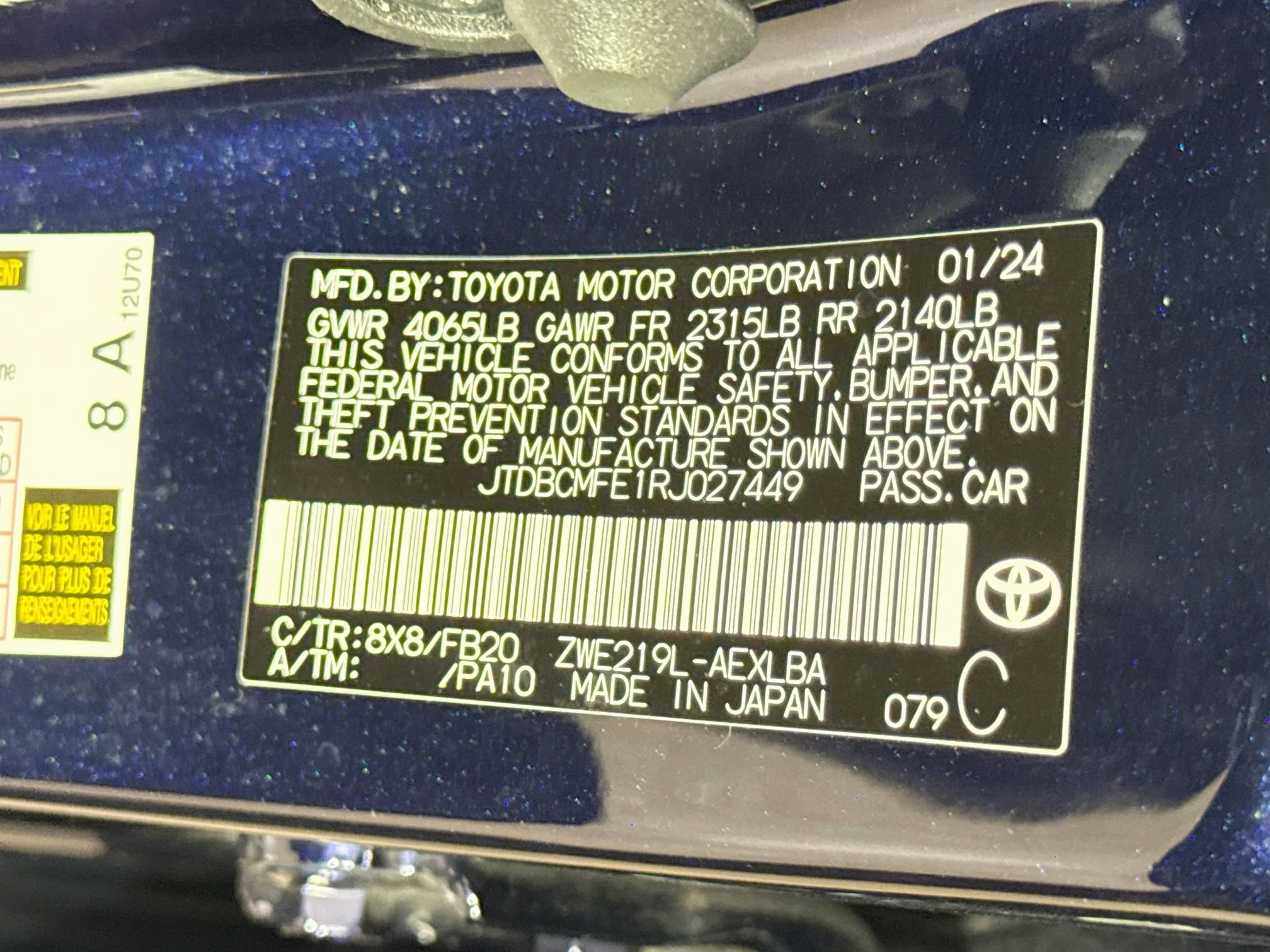 Certified Used 2024 Blueprint Toyota Hybrid LE image 29