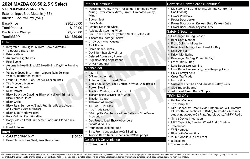 Certified Used 2024 Blue Mazda 2.5 S Select Package image 19