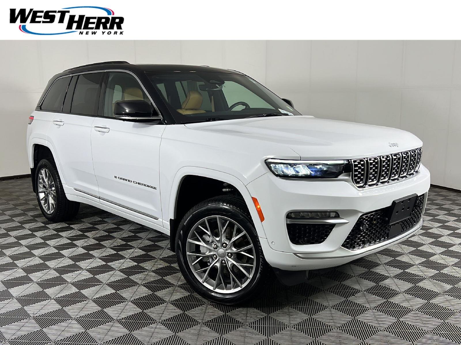 Used 2025 Bright White Clearcoat Jeep Summit image 1