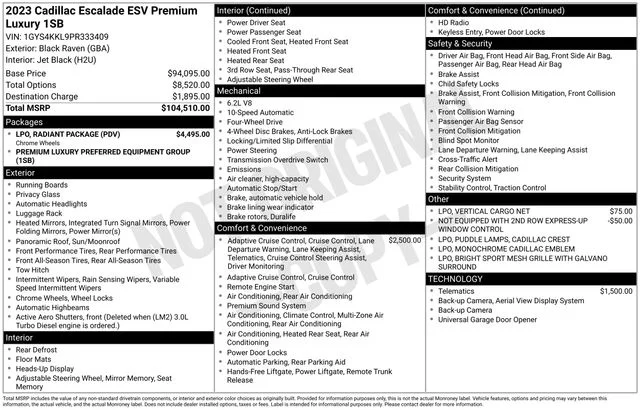 Used 2023 Black Cadillac Premium image 44