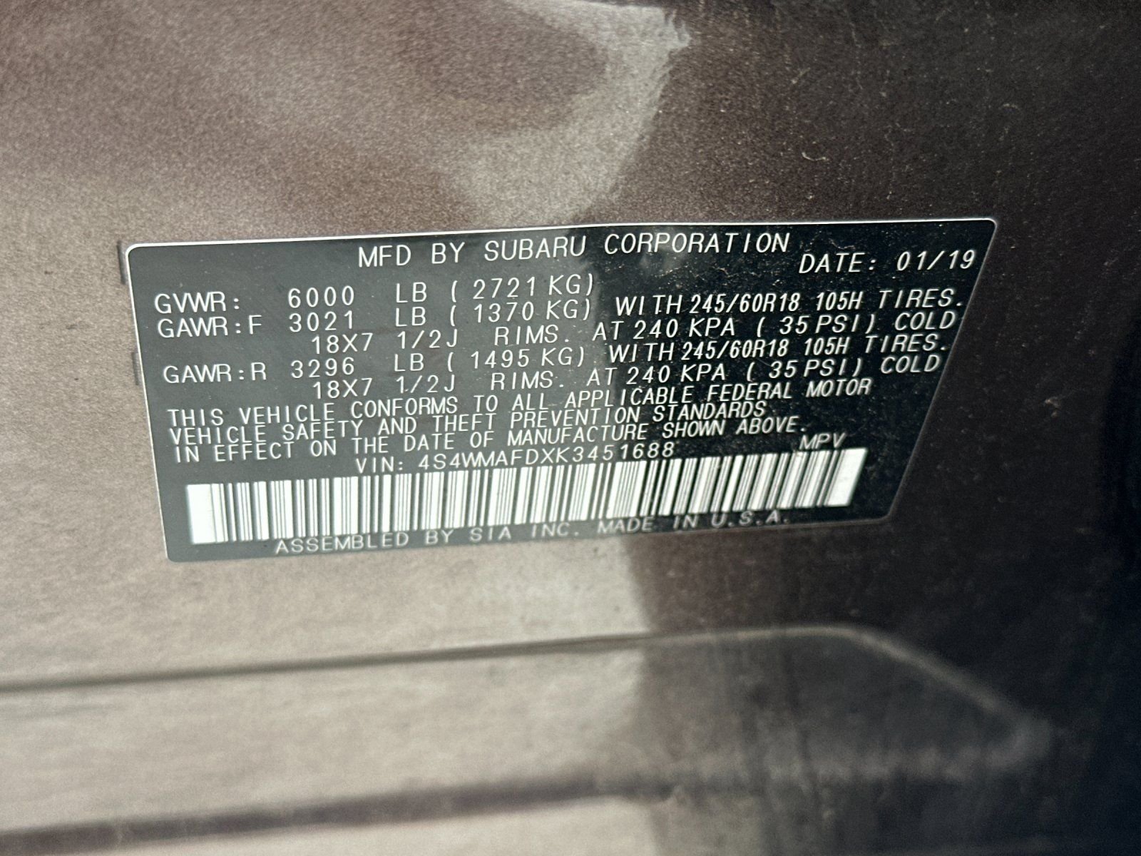 Used 2019 Cinnamon Brown Pearl Subaru Premium image 26