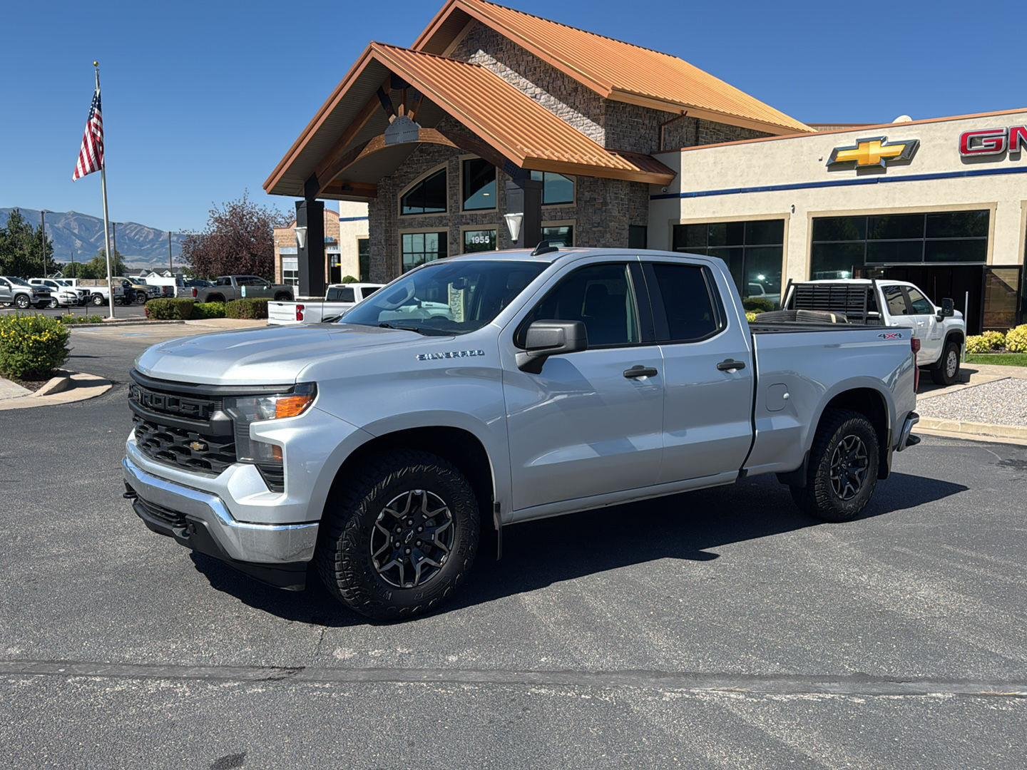 Used 2022 Silver Chevrolet Work Truck image 1