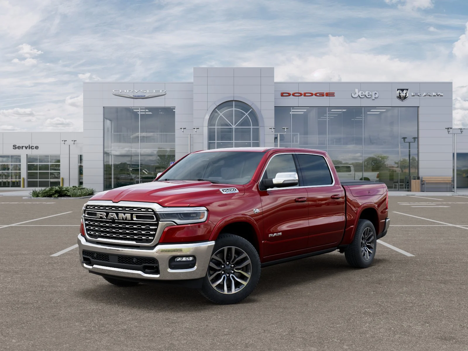 New 2026 Molten Red Pearl-Coat Exterior Paint RAM Longhorn image 35