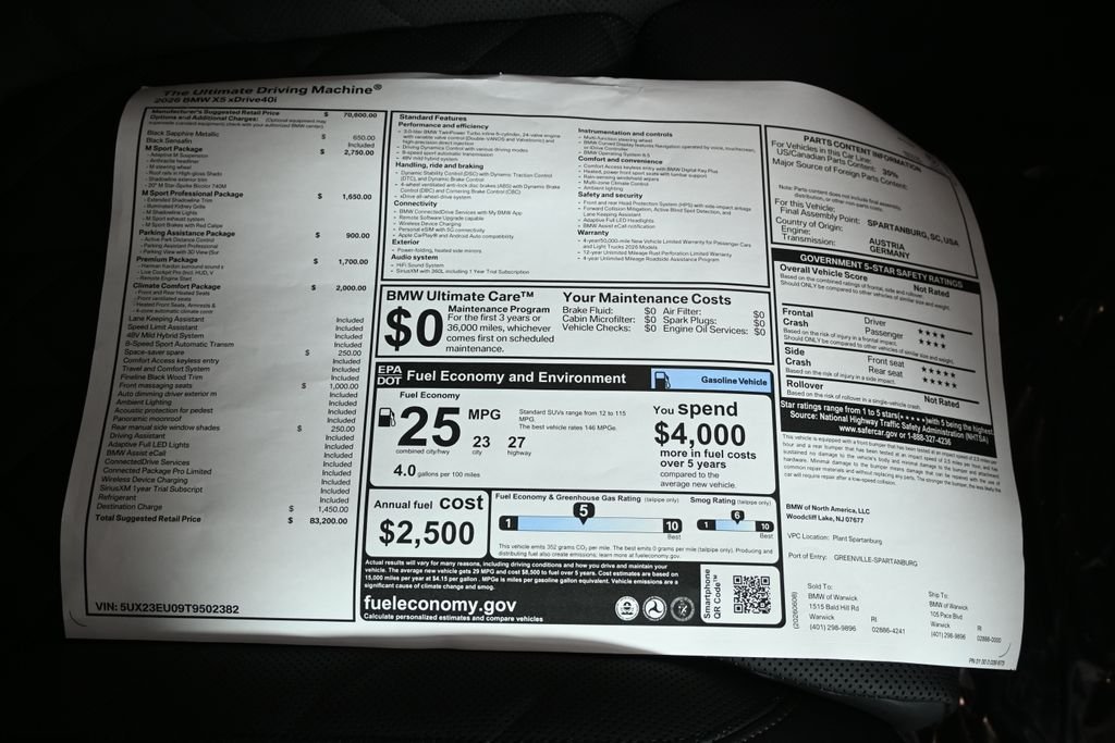 New 2026 Black Sapphire Metallic BMW xDrive40i image 34