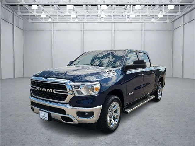 Used 2023 Patriot Blue Pearlcoat RAM Big Horn/Lone Star 4x4 Crew Cab 144.5 in. WB image 1