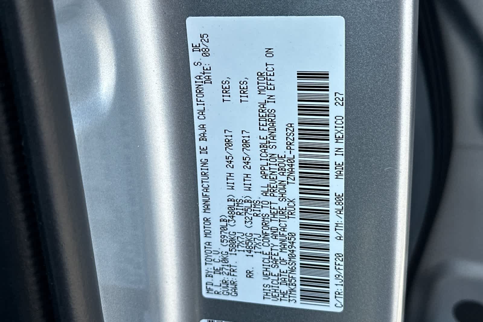 Certified Used 2025 Celestial Silver Metallic Toyota SR5 image 26