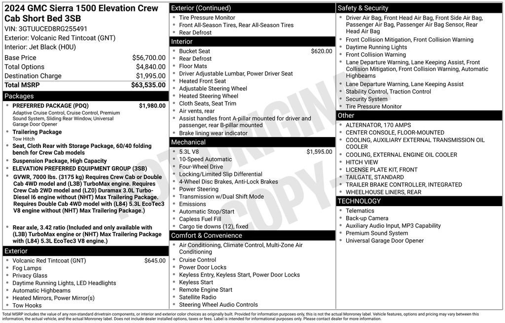2024 GMC Sierra 4WD Crew Cab Standard Box Elevation's photo