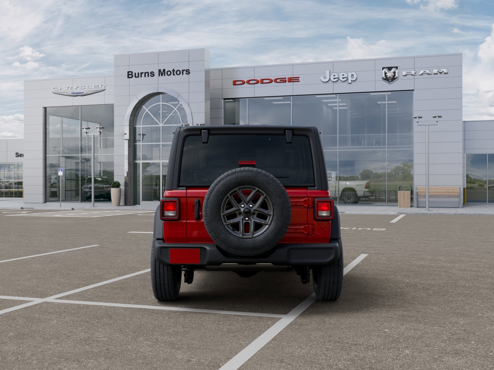 New 2026 Firecracker Red Clear-Coat Exterior Paint Jeep Sport 2-Door image 7