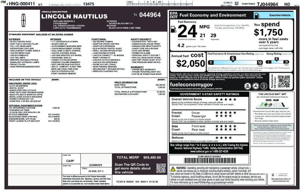 Used 2026 Black Lincoln Reserve image 25