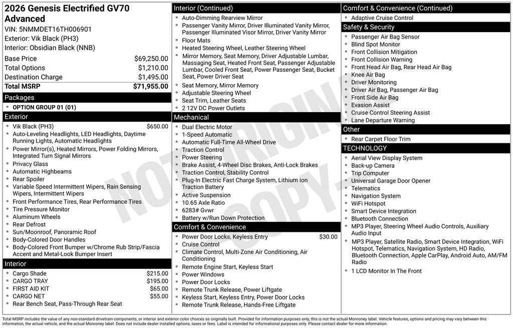 Used 2026 Black Genesis Advanced image 2