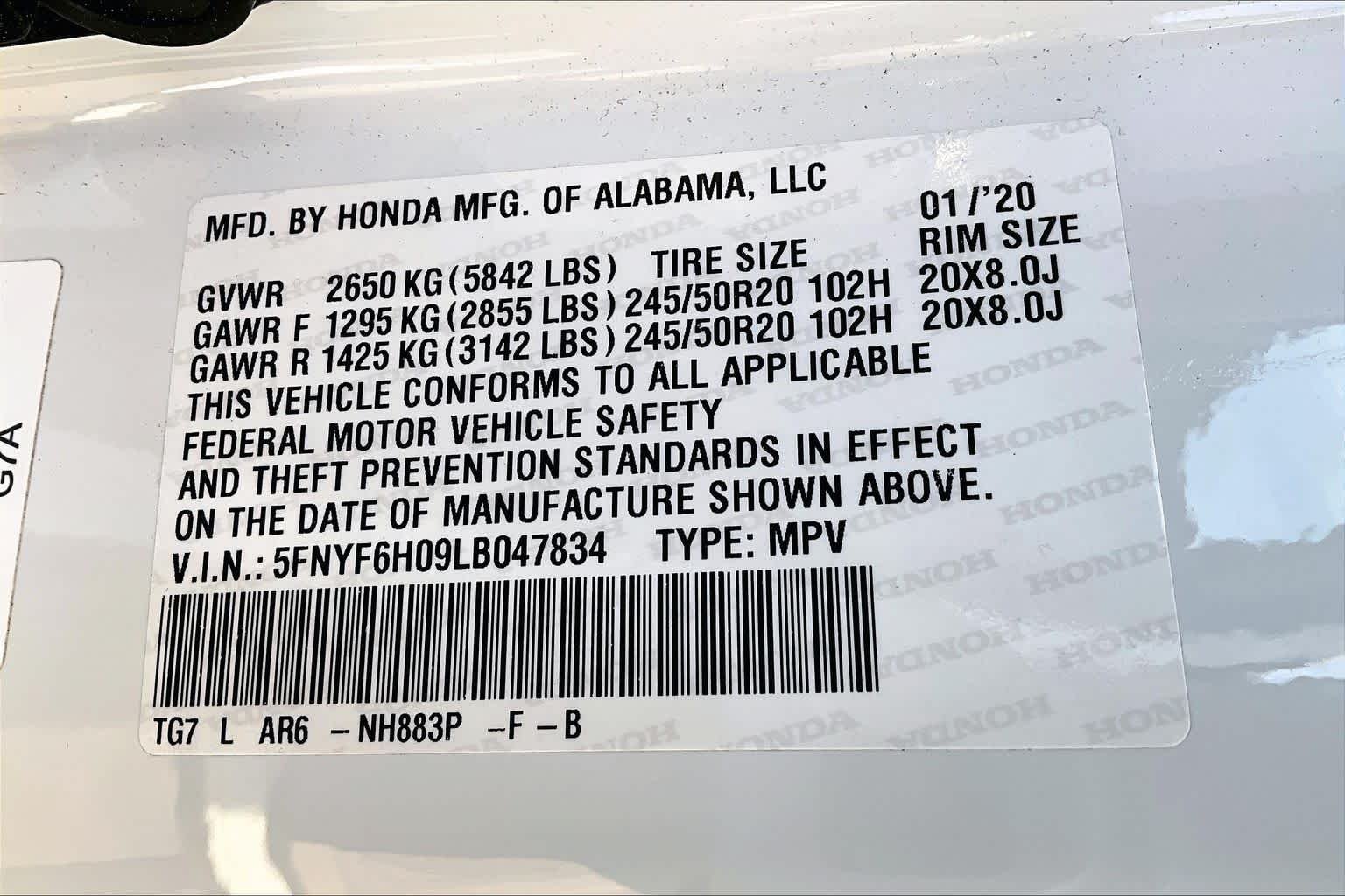 Used 2020 Platinum White Pearl Honda Elite image 35