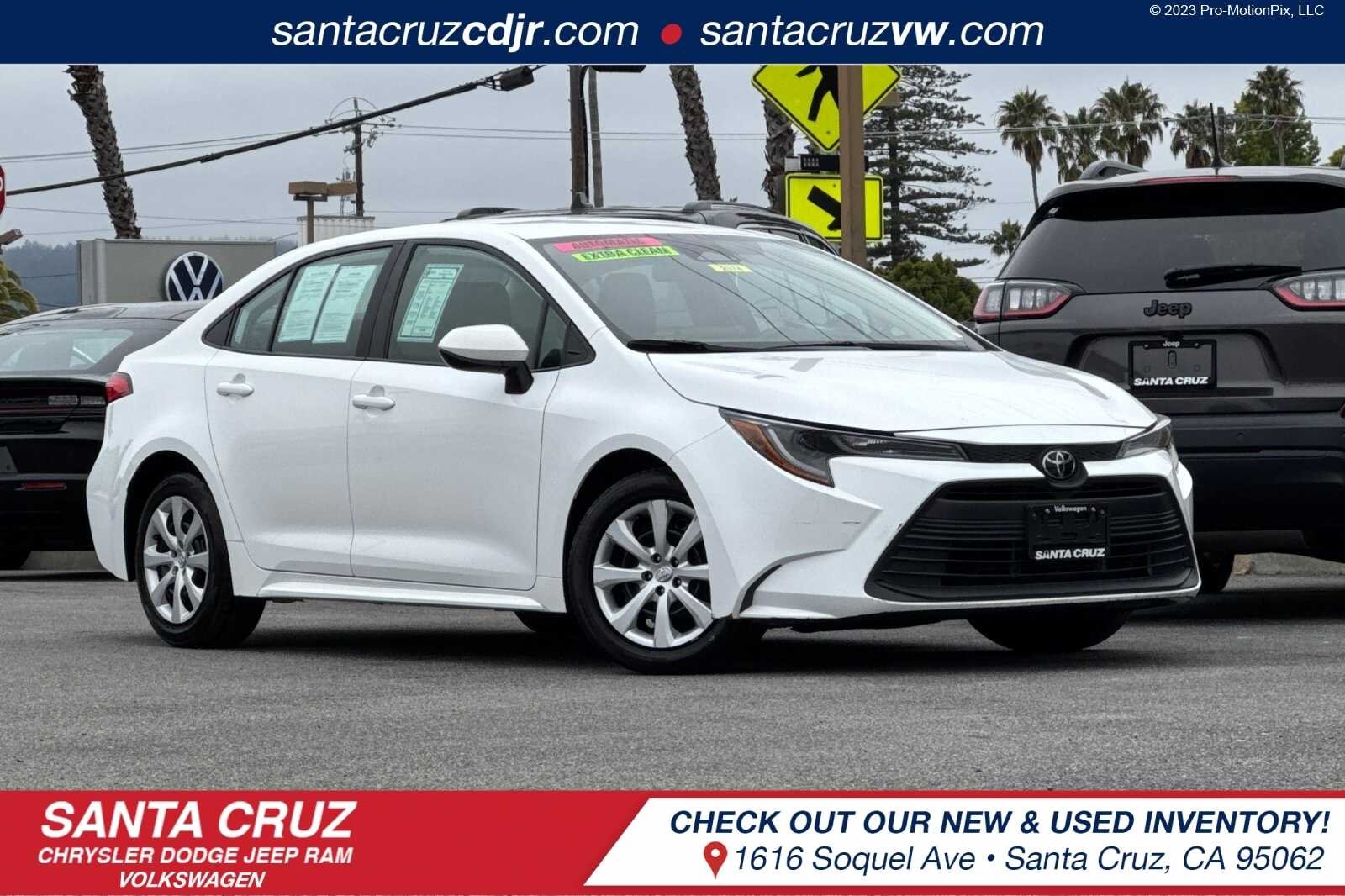 Used 2023 White Toyota LE image 1