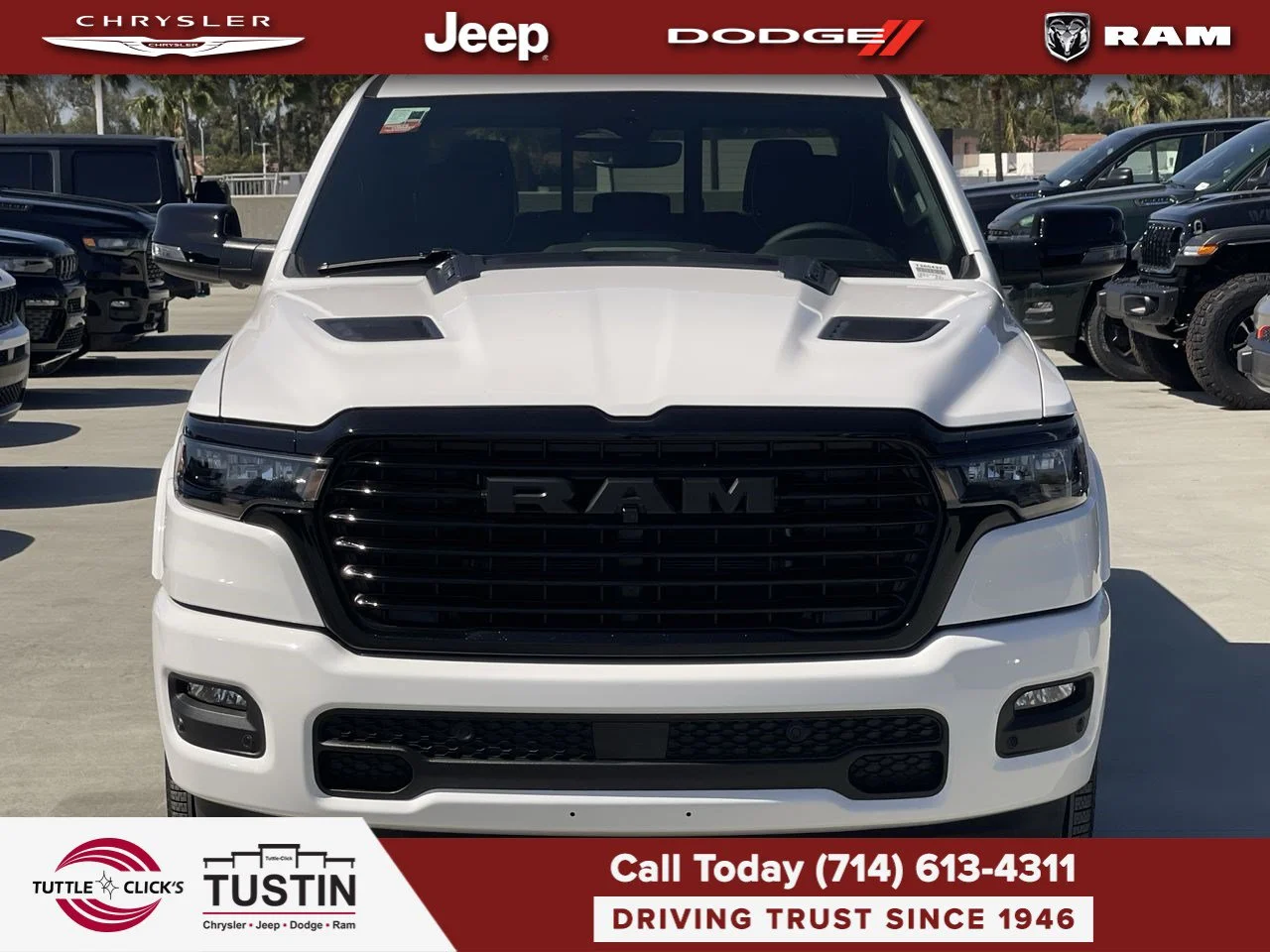 New 2026 Bright White Clear-Coat Exterior Paint RAM Laramie image 8