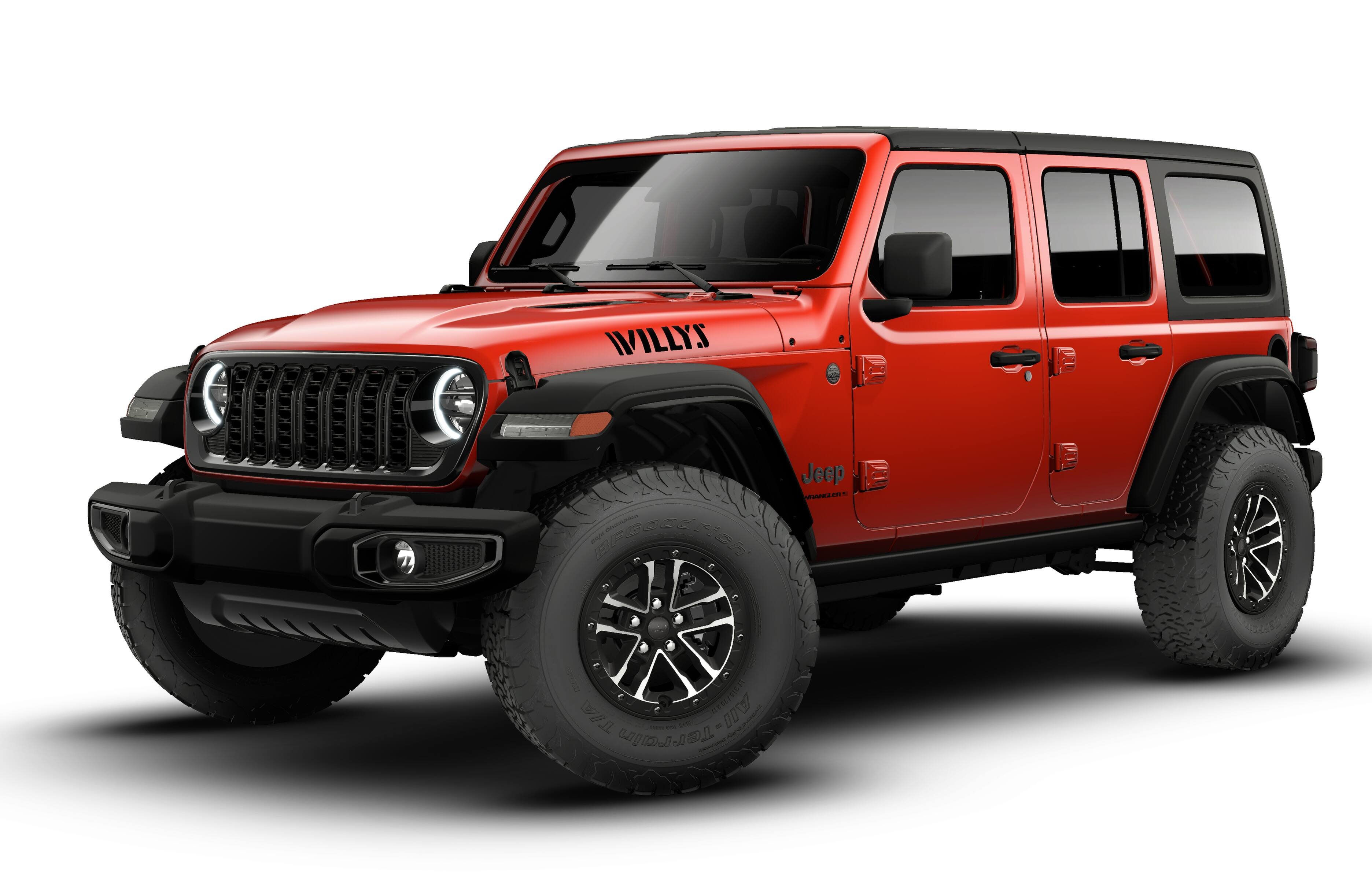 New 2026 Firecracker Red Clear-Coat Exterior Paint Jeep Willys image 27