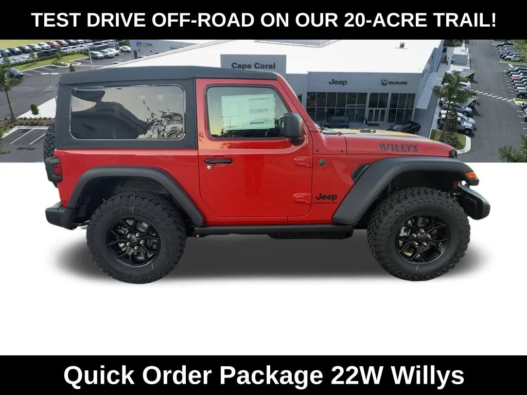 New 2026 Firecracker Red Clear-Coat Exterior Paint Jeep Willys image 3